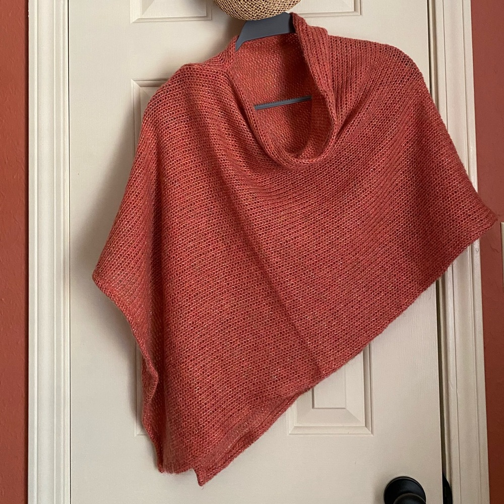 Natural Life brand  women’s asymmetrical poncho. Be Happy!   OS